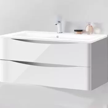 Тумба с раковиной Vincea Roberta 100 подвесная L.White