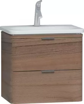 Тумба с раковиной VitrA Nest Trendy 60 с LED подсветкой, натуральная древесина /56144