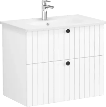 Тумба с раковиной VitrA Root Groove 80 белая /69436