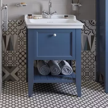 Тумба с раковиной VitrA Valarte 65 стальной синий /65775