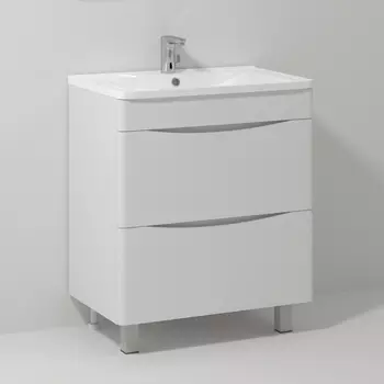 Тумба с раковиной Vod-Ok Adel 70 напольная, белая