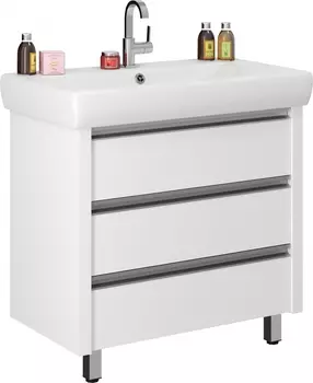 Тумба с раковиной Vod-Ok Бридж 80 белая