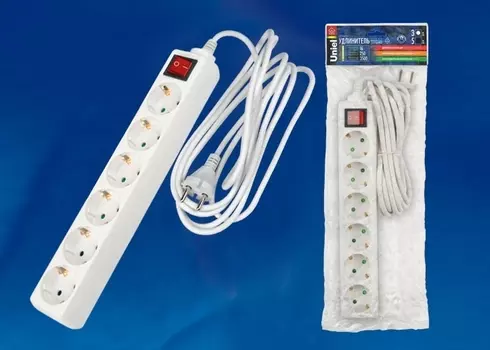 Удлинитель (02939) 6гн х 3м с/з Uniel Standard S-GCD6-3B