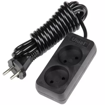 Удлинитель (UL-00003603) 2гн х 3м б/з Uniel Standard S-CD2-3 Black