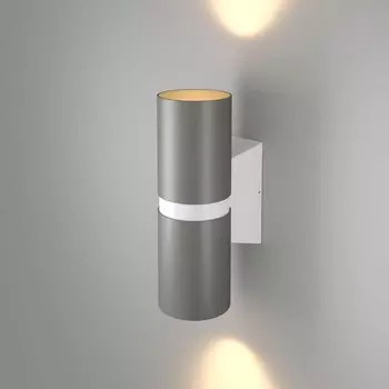 Уличный настенный светодиодный светильник Elektrostandard Liberty 35124/U серый/белый a060098 4690389186103