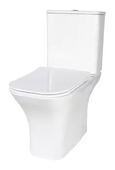 Унитаз-компакт безободковый Creto Cer C2 1002-002Cer-C2W с быстросъёмной крышкой-сиденьем микролифт Slim