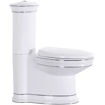 Унитаз компакт CeramaLux Lux Classic 1409 с бачком и сиденьем Микролифт