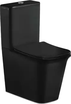 Унитаз-компакт Cerutti SPA Arno MB CT9827 безободковый, с микролифтом, матовый черный