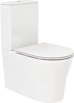 Унитаз-компакт CeruttiSpa Santa 8916 безободковый, с микролифтом, белый матовый /8916