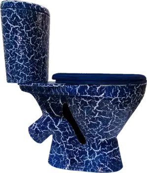 Унитаз-компакт Rosa Элегант синий кракелюр 4640021064702