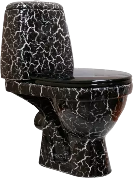 Унитаз-компакт Rosa Премьер чёрный кракелюр 4640021064979