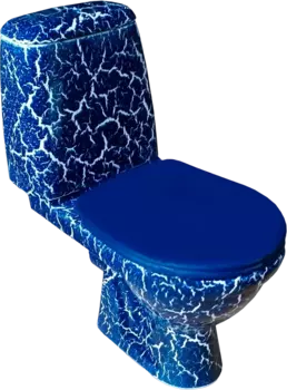 Унитаз-компакт Rosa Премьер синий кракелюр 4640021064689