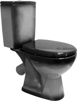 Унитаз-компакт Rosa Уют черный декор 4630055558766