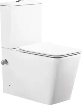 Унитаз-компакт SantiLine SL-5017SM-BD безободковый, с микролифтом, с функцией биде