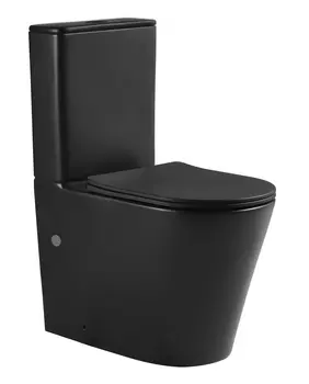 Унитаз-компакт SantiLine SL-5026MB безободковый, с микролифтом, система смыва Tornado