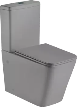 Унитаз-компакт Weltwasser WW SK Gelbach 001 ST MT-GR безободковый, с микролифтом, серый матовый 10000006100