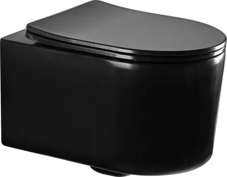 Унитаз подвесной Акватек Мия AQ2004-MB безободковый, матовый черный