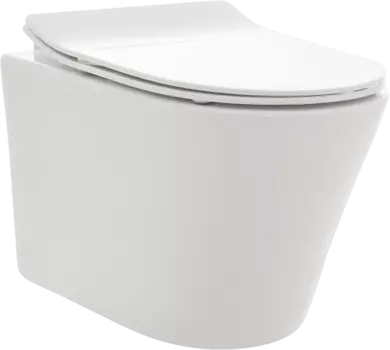 Унитаз подвесной AQUAme AQM2001 безободковый, с микролифтом