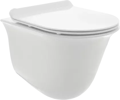 Унитаз подвесной AQUAme AQM2005 безободковый, с микролифтом