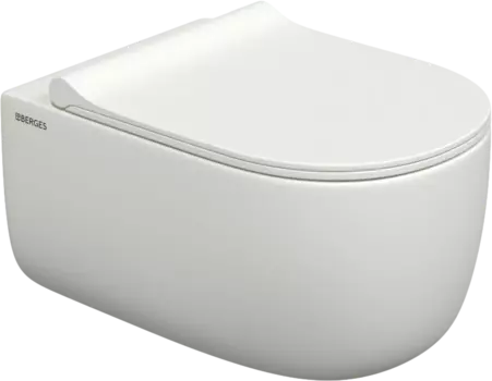 Унитаз подвесной Berges Wasserhaus Ego XL Rimless 082228, с микролифтом, матовый белый