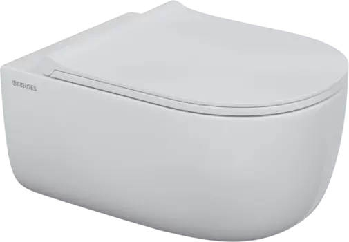 Унитаз подвесной Berges Wasserhaus Ego XL Rimless 082138 безободковый, с микролифтом, белый