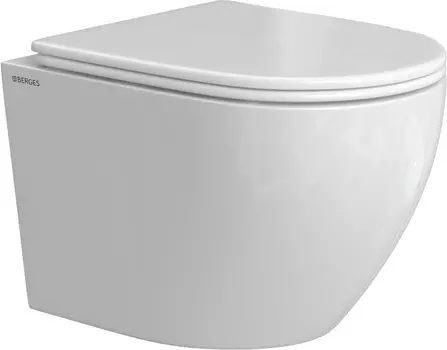 Унитаз подвесной Berges Wasserhaus Okus Rimless 081127 белый, с микролифтом