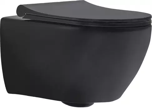 Унитаз подвесной beWash Bogen 88303270 с сиденьем микролифт, черный матовый