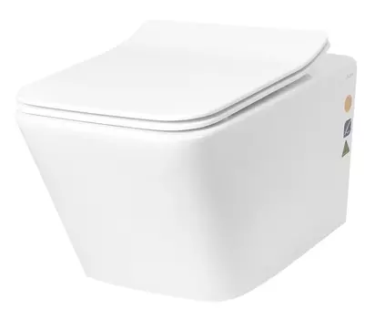 Унитаз подвесной безободковый Creto Logan L2 белый - (крышка а комплекте) 1002-001-L2W