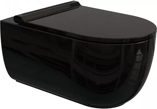 Унитаз подвесной Bien Vokha MDKA052N1VP1B9000 безободковый, с функцией биде, черный глянец