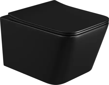 Унитаз подвесной BOND Cube F04-108 безободковый, с микролифтом, черный