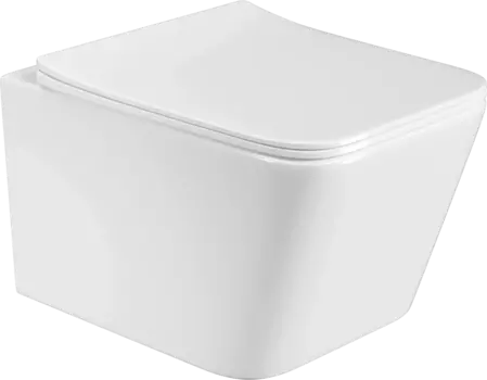 Унитаз подвесной BOND Cube F04-10 безободковый, с микролифтом, белый