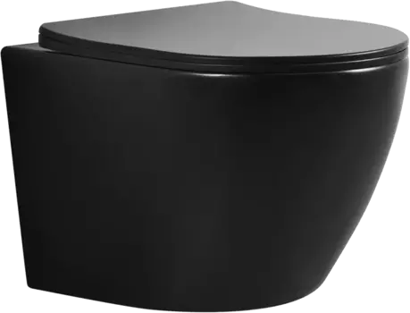 Унитаз подвесной BOND Oval F01-108 безободковый, с микролифтом, черный