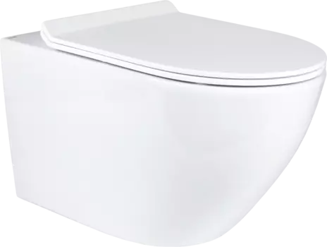 Унитаз подвесной BOND Oval F01-10Long удлиненный, безободковый, с микролифтом, белый