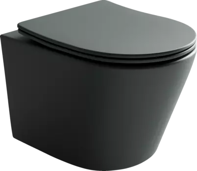 Унитаз подвесной Ceramica Nova Balearica Rimless CN6000MDH темный антрацит матовый