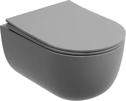 Унитаз подвесной Ceramica Nova Modena Rimless CN6063MH, антрацит