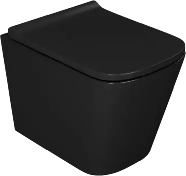 Унитаз подвесной D&K Berlin черный, безободковый, с микролифтом DT1436025