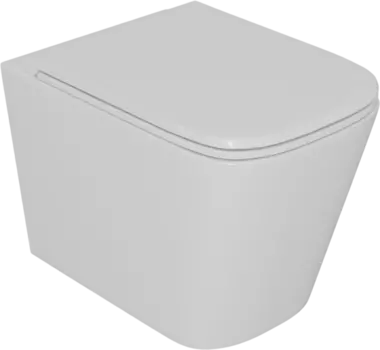 Унитаз подвесной D&K Quadro белый, безободковый, с микролифтом DT1516016