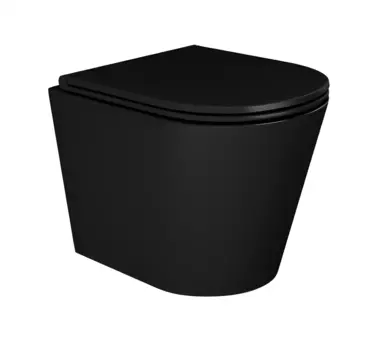 Унитаз подвесной Enio Cento BL EN4280035 безободковый, с микролифтом, черный матовый