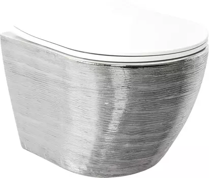 Унитаз подвесной Grossman GR-4455SWLS безободковый, серебро