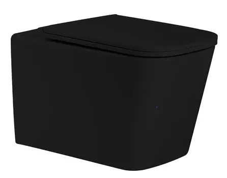 Унитаз подвесной SantiLine SL-5027MB безободковый, с микролифтом, система смыва Tornado