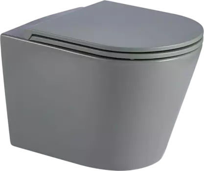 Унитаз подвесной Weltwasser WW SK Salzbach 041 MT-GR безободковый, с микролифтом, матовый серый 10000008259