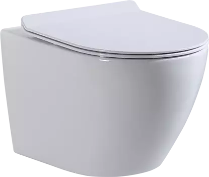 Унитаз приставной beWash Minimal BKWHR003480 безободковый, с микролифтом, белый глянец