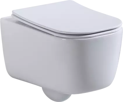 Унитаз приставной beWash Schutz BKWHR002510 безободковый, с микролифтом, белый глянец