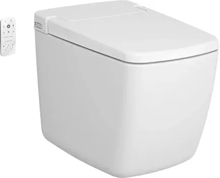 Унитаз приставной VitrA V-Care Prime 7232B403-6217 безободковый, с биде и микролифтом