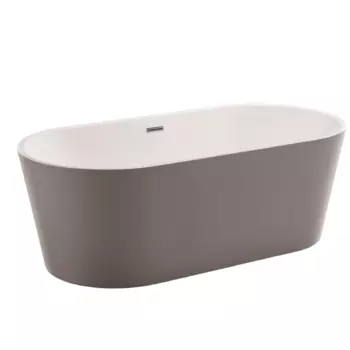 Ванна акриловая CeruttiSpa CHIKA CT8558 (800x1700x590) отдельностоящая, белая, со сливом-переливом