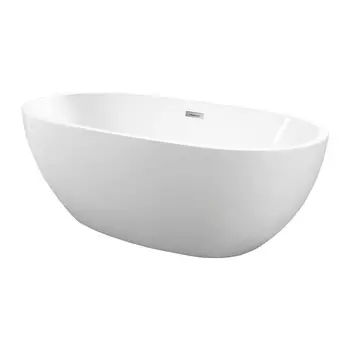 Ванна акриловая Vincea VBT-509 165 x 75 см, слив-перелив хром в комплекте, белая, VBT-222