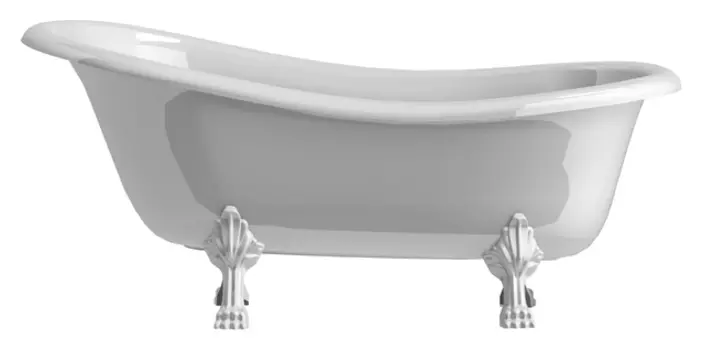 Ванна из искусственного камня Астра-Форм Роксбург ножки белые