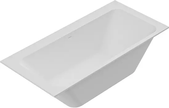 Ванна из искусственного камня Cezares Slider Solid Surface 170x80 см, со сливом-переливом, с донным клапаном, матовая CZR-SLIDER-170-80-57-SSB
