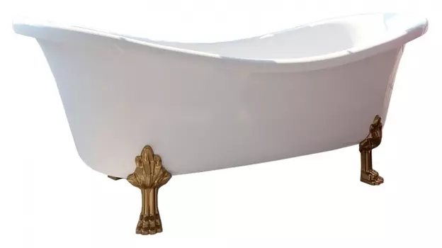 Ванна из искусственного камня Фэма Габриэлла 2 белая, ножки золото