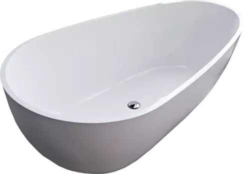 Ванна из искусственного камня Marmo Bagno Венеция 170x85 см, отдельностоящая, овальная, белый глянец MB-VN170-85